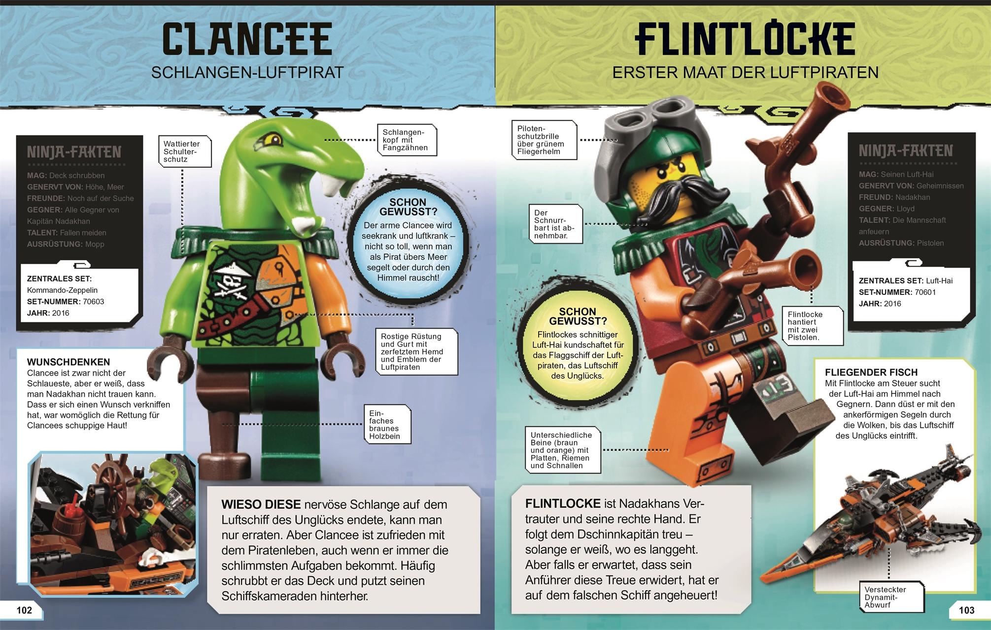 Beispielinhalt (Bild) LEGO® NINJAGO® Lexikon der Minifiguren. Neuausgabe