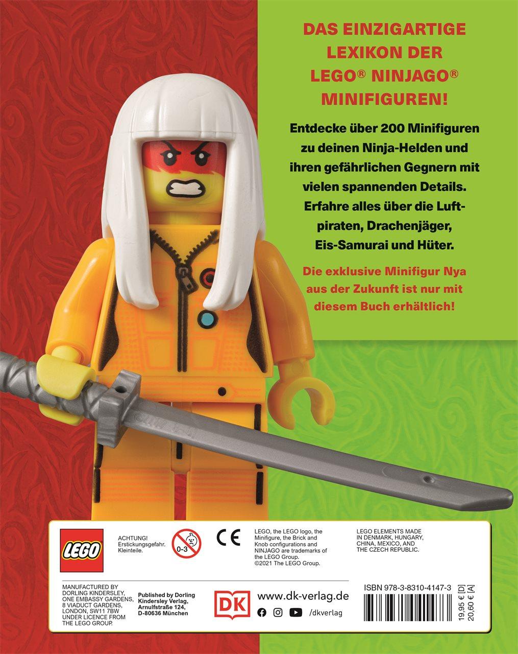 Rückseitencover LEGO® NINJAGO® Lexikon der Minifiguren. Neuausgabe