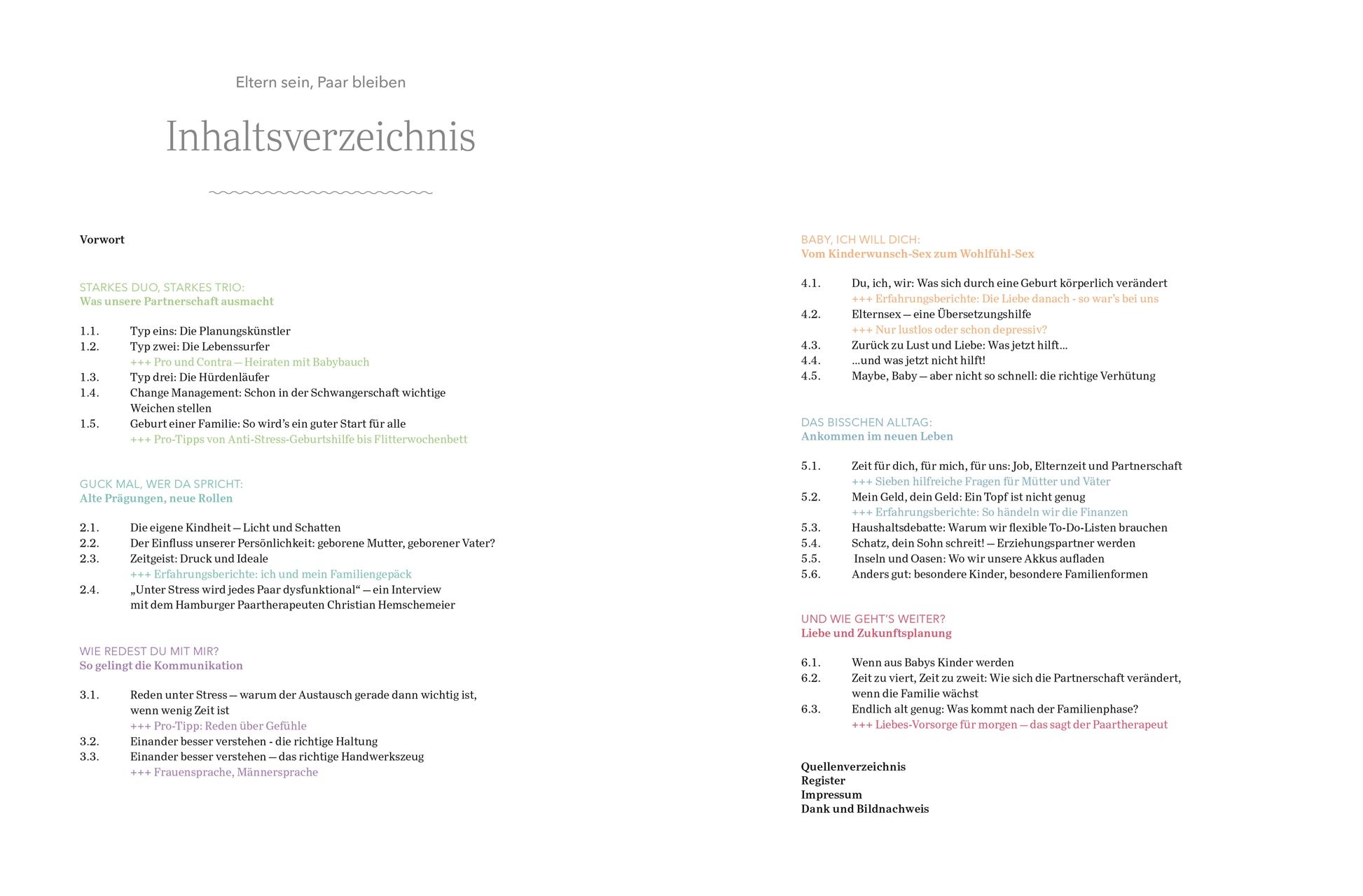 Beispielinhalt (Bild) ELTERN-Ratgeber. Eltern sein, Paar bleiben