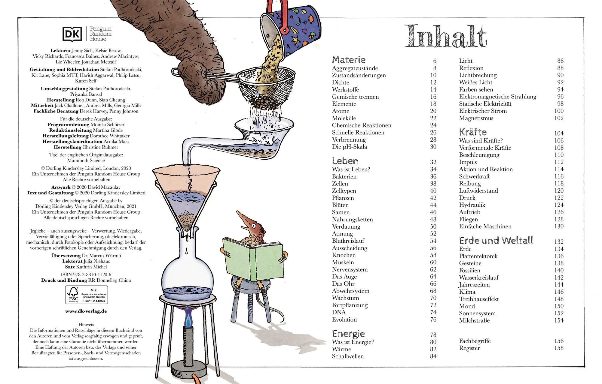 Beispielinhalt (Bild) Das Mammut-Buch Naturwissenschaften