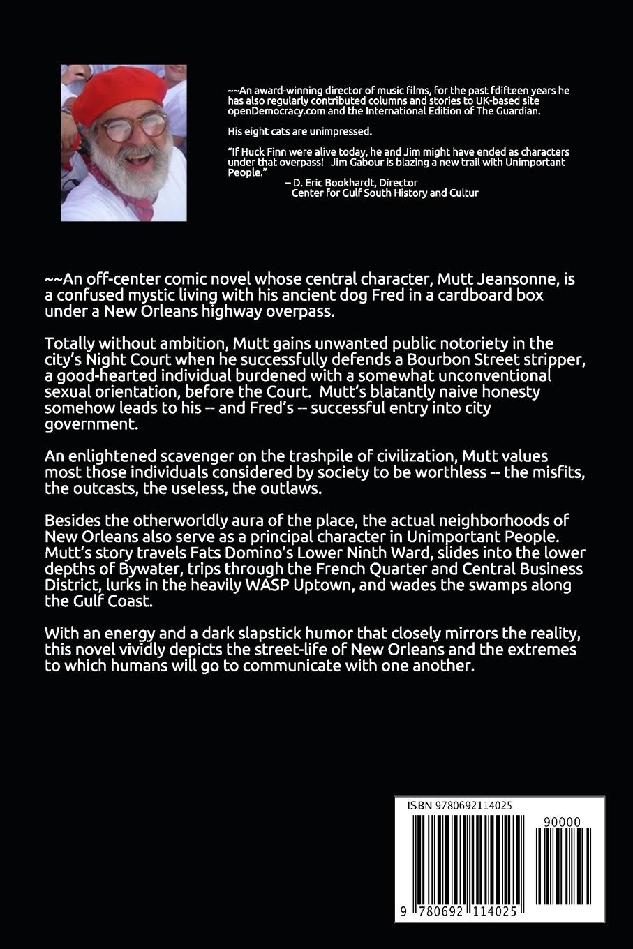 Rückseitencover Unimportant People