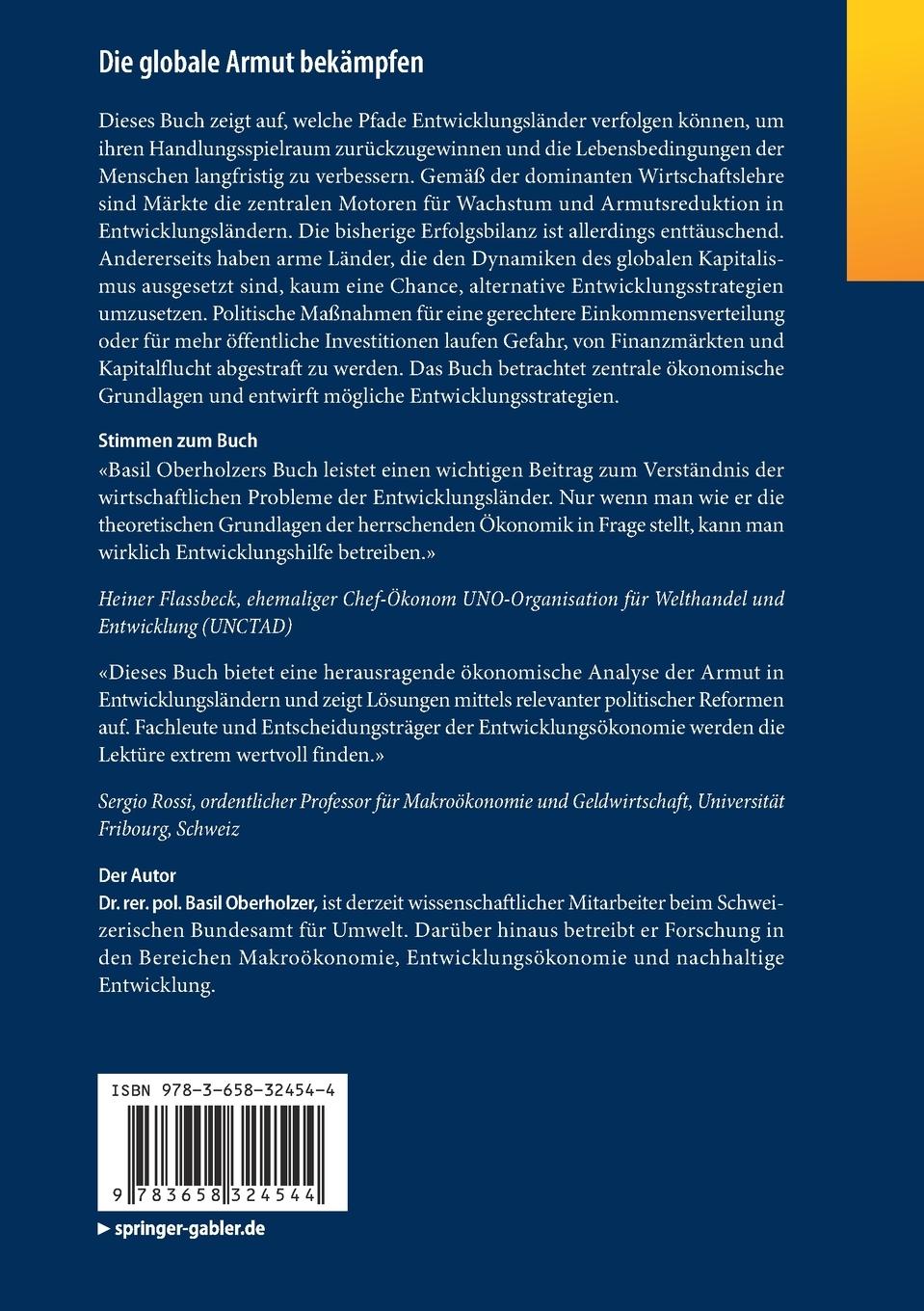 Rückseitencover Die globale Armut bekämpfen