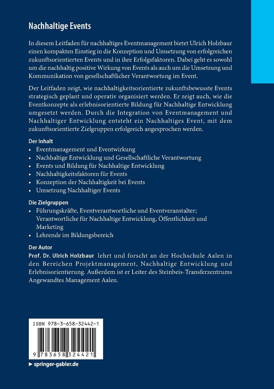 Rückseitencover Nachhaltige Events