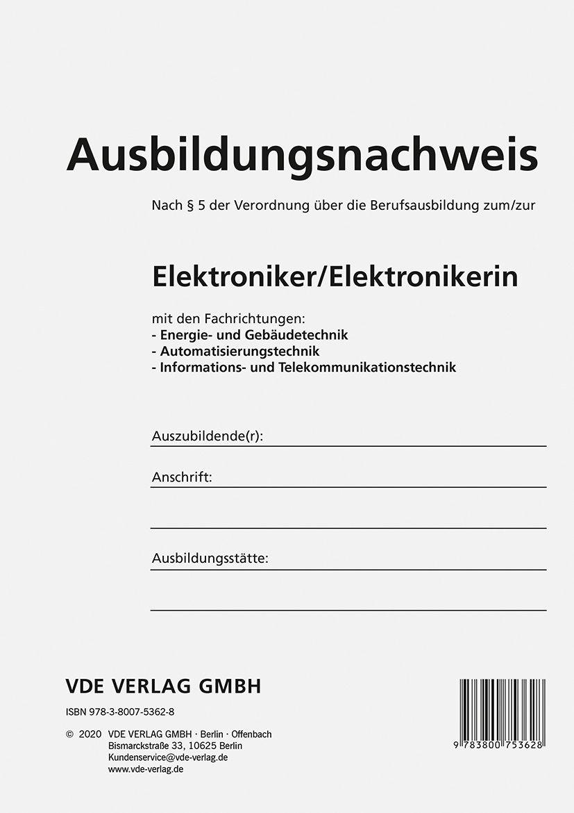 Beispielinhalt (Bild) Ausbildungsnachweis Elektroniker/Elektronikerin