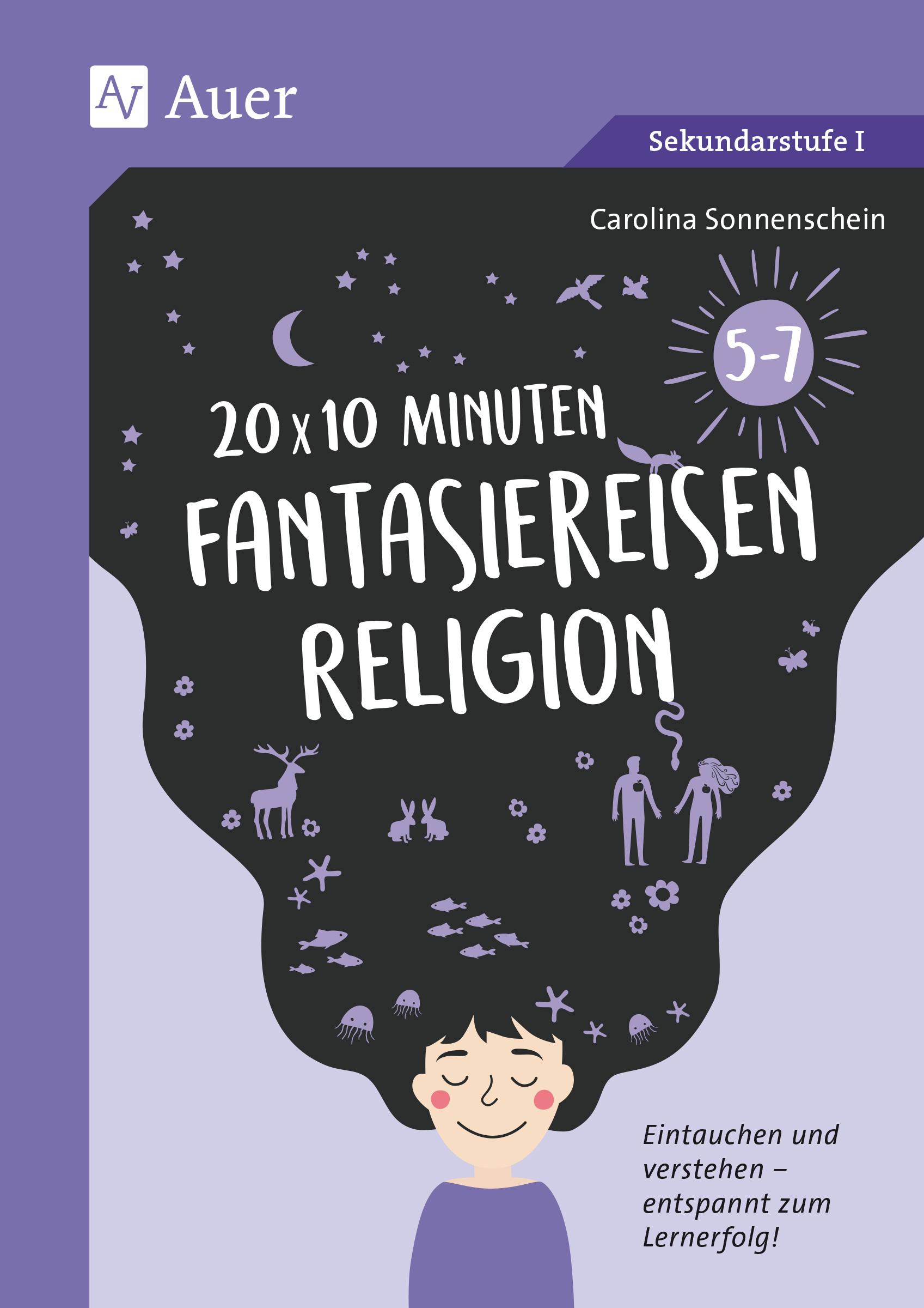 Vorderes Coverbild 20 x 10 Minuten Fantasiereisen Religion 5-7