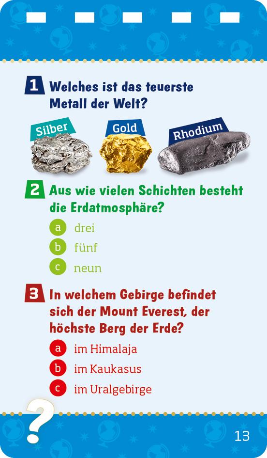 Beispielinhalt (Bild) WAS IST WAS Quiz Rekorde der Erde