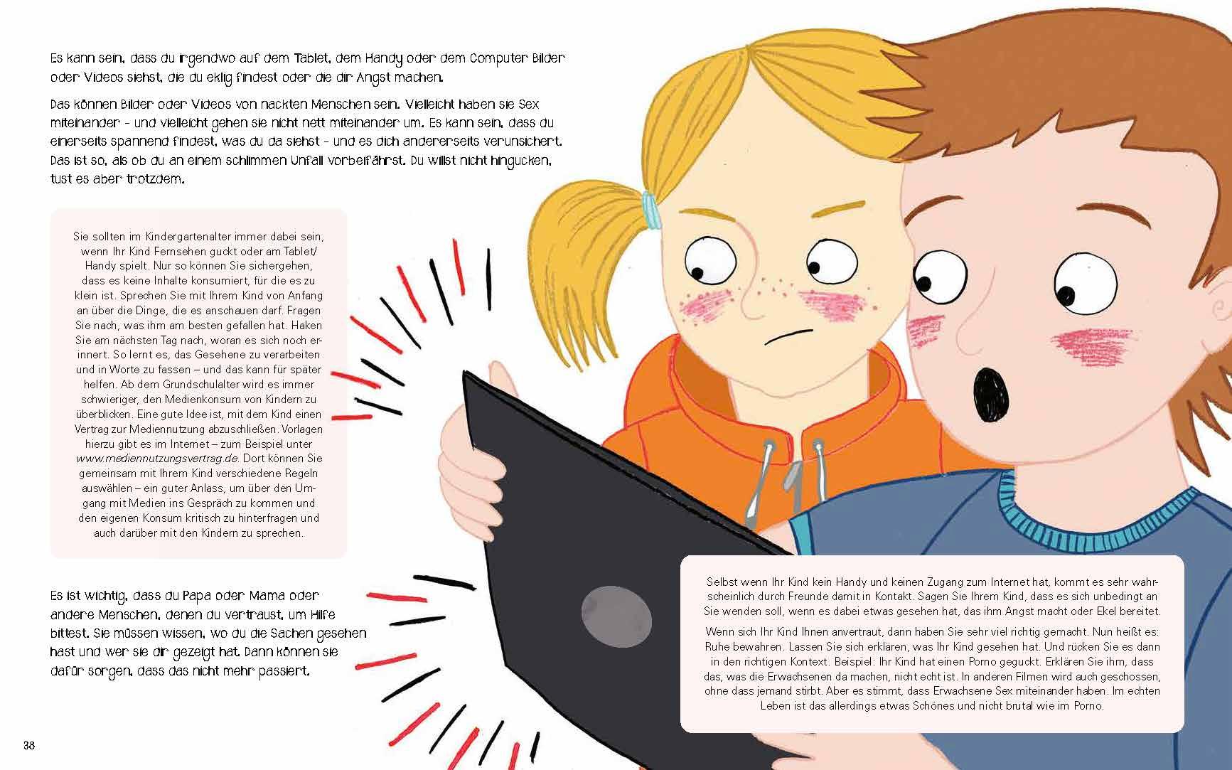 Beispielinhalt (Bild) Von wegen Bienchen und Blümchen! Aufklärung, Gefühle und Körperwissen für Kinder ab 5