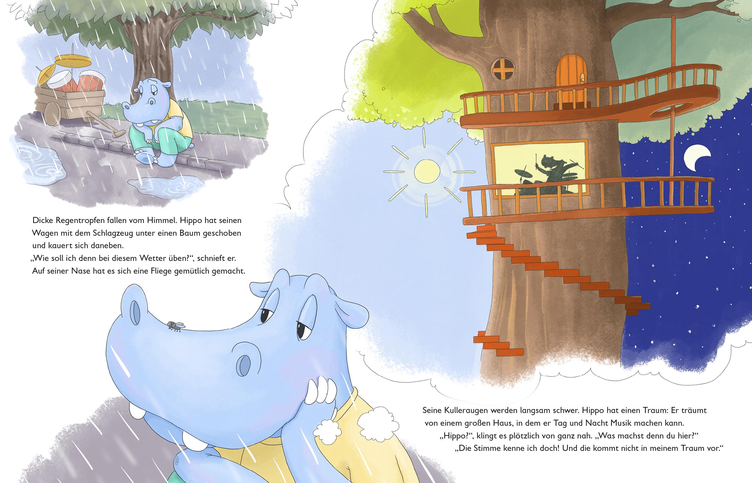 Beispielinhalt (Bild) Hippo gibt ein Konzert