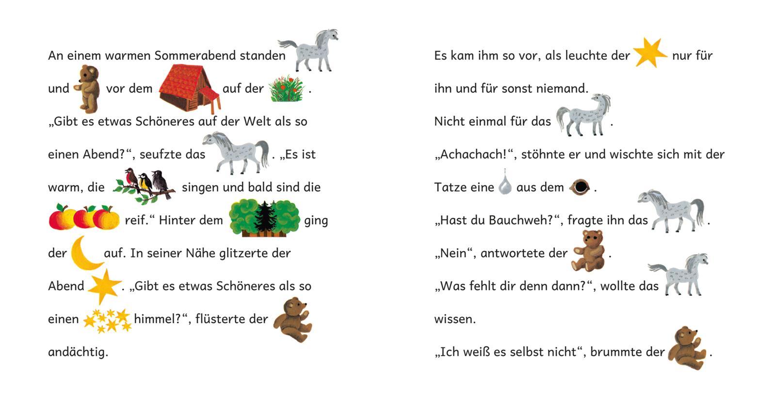 Beispielinhalt (Bild) Pony, Bär und Abendstern