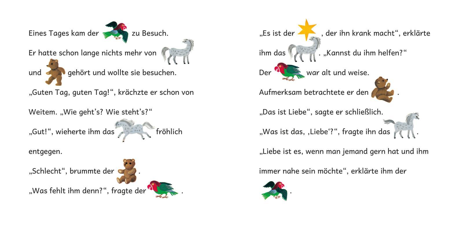 Beispielinhalt (Bild) Pony, Bär und Abendstern