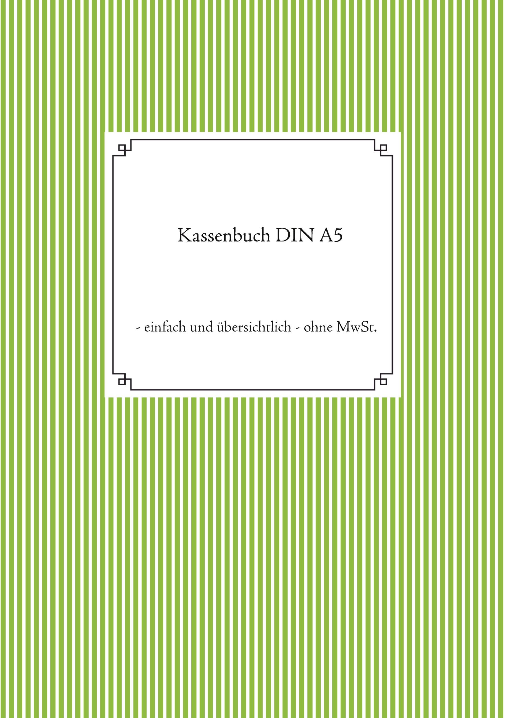 Vorderes Coverbild Kassenbuch DIN A5