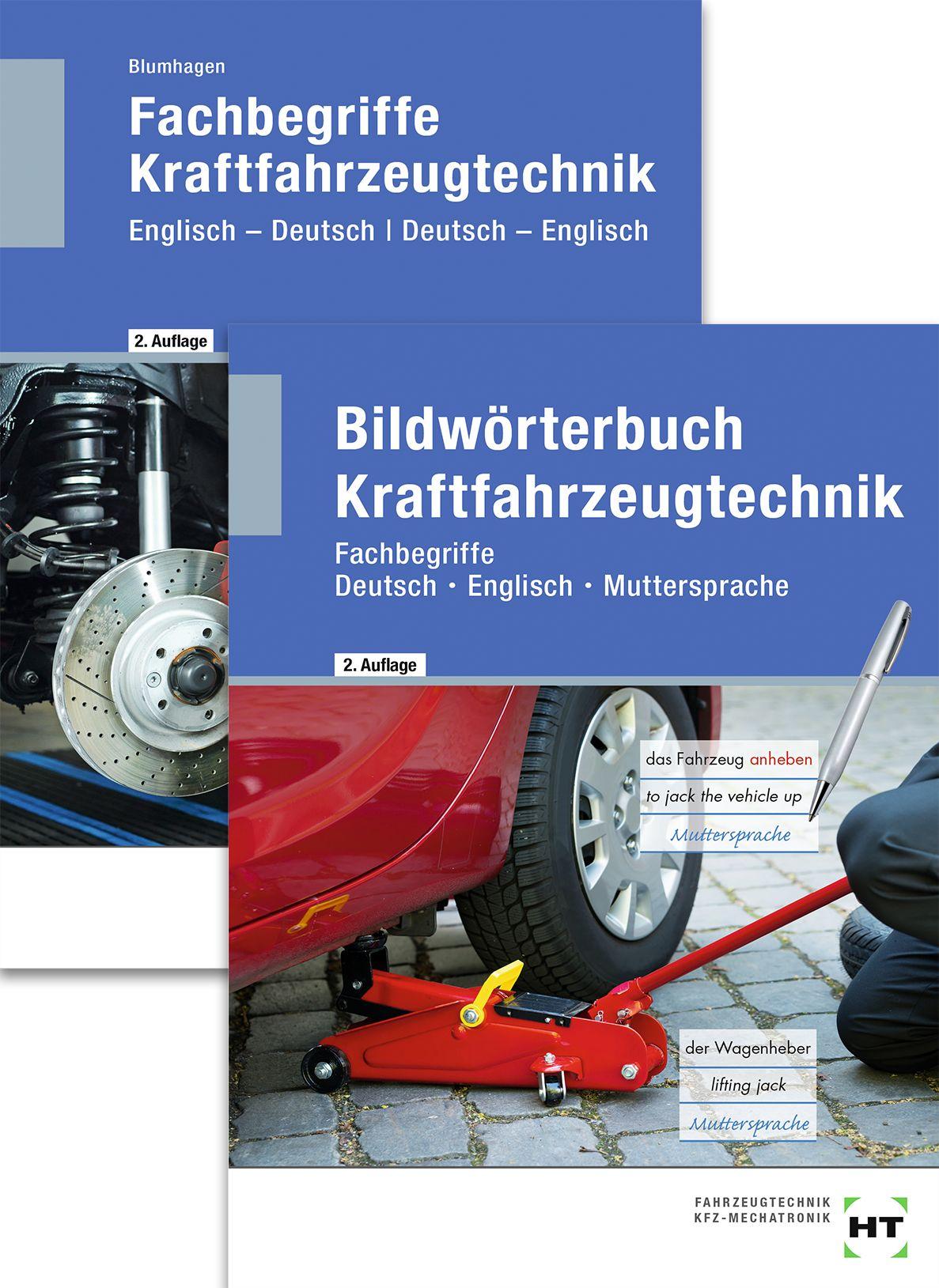 Vorderes Coverbild Paketangebot Bildwörterbuch Kraftfahrzeugtechnik und Fachbegriffe Kraftfahrzeugtechnik