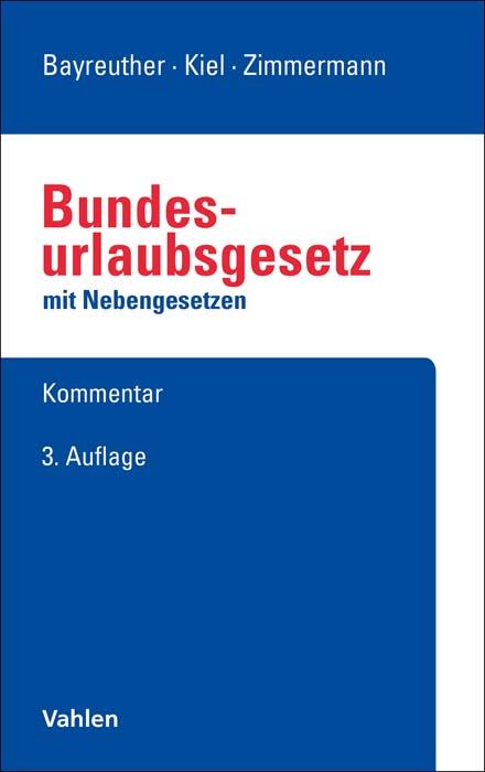 Vorderes Coverbild Bundesurlaubsgesetz. BUrlG