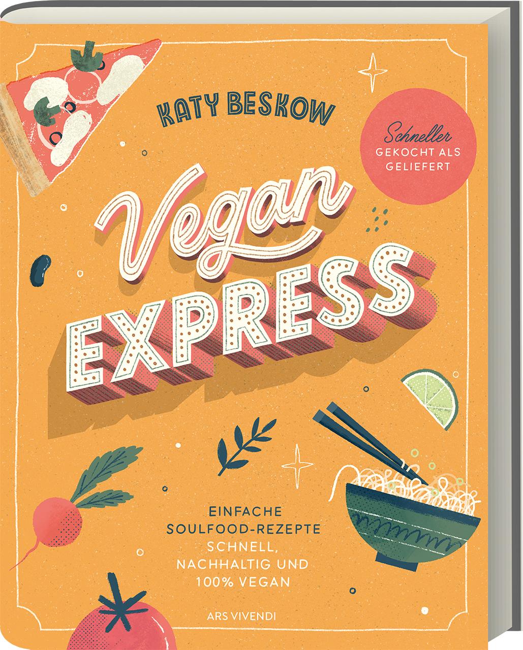 Vorderes Coverbild Vegan Express - Schneller gekocht als geliefert