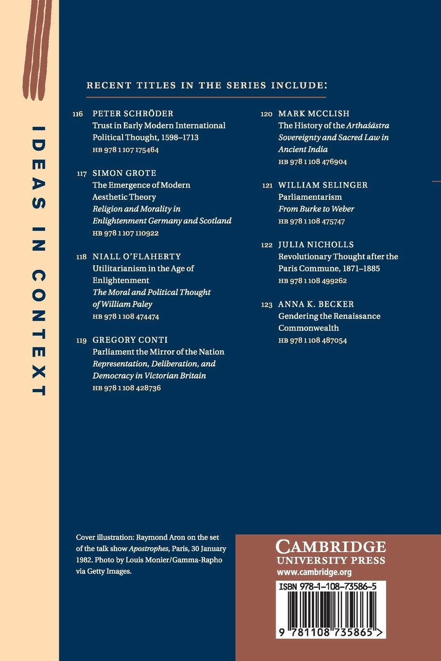 Rückseitencover Raymond Aron and Liberal Thought in the Twentieth Century