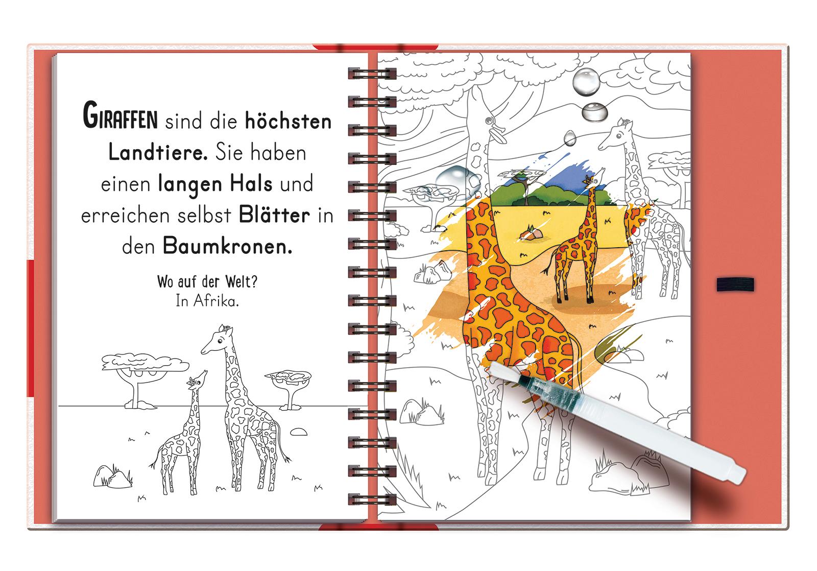 Beispielinhalt (Bild) Magic Water Colouring - Tiere