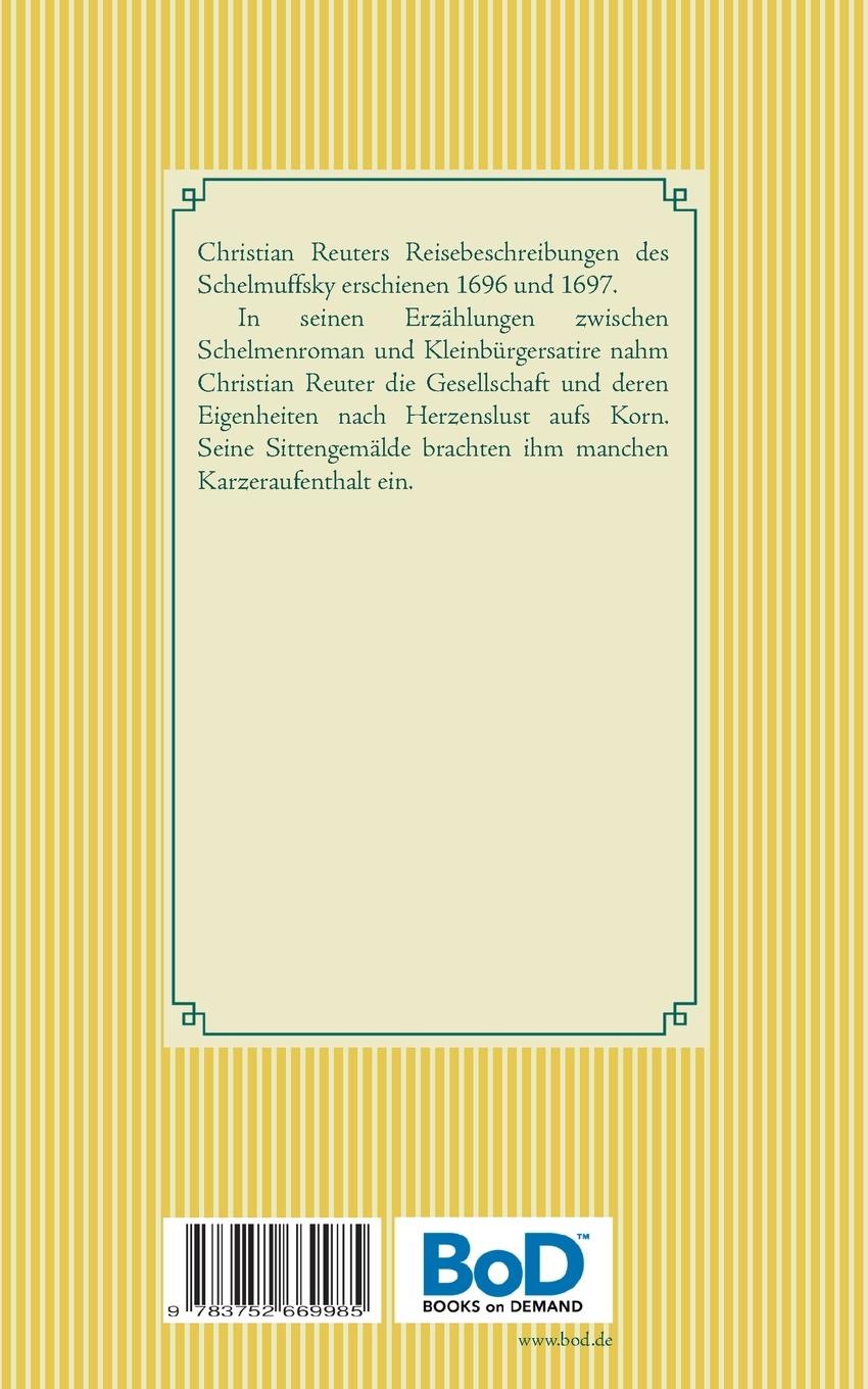 Rückseitencover Schelmuffskys Reisebeschreibung