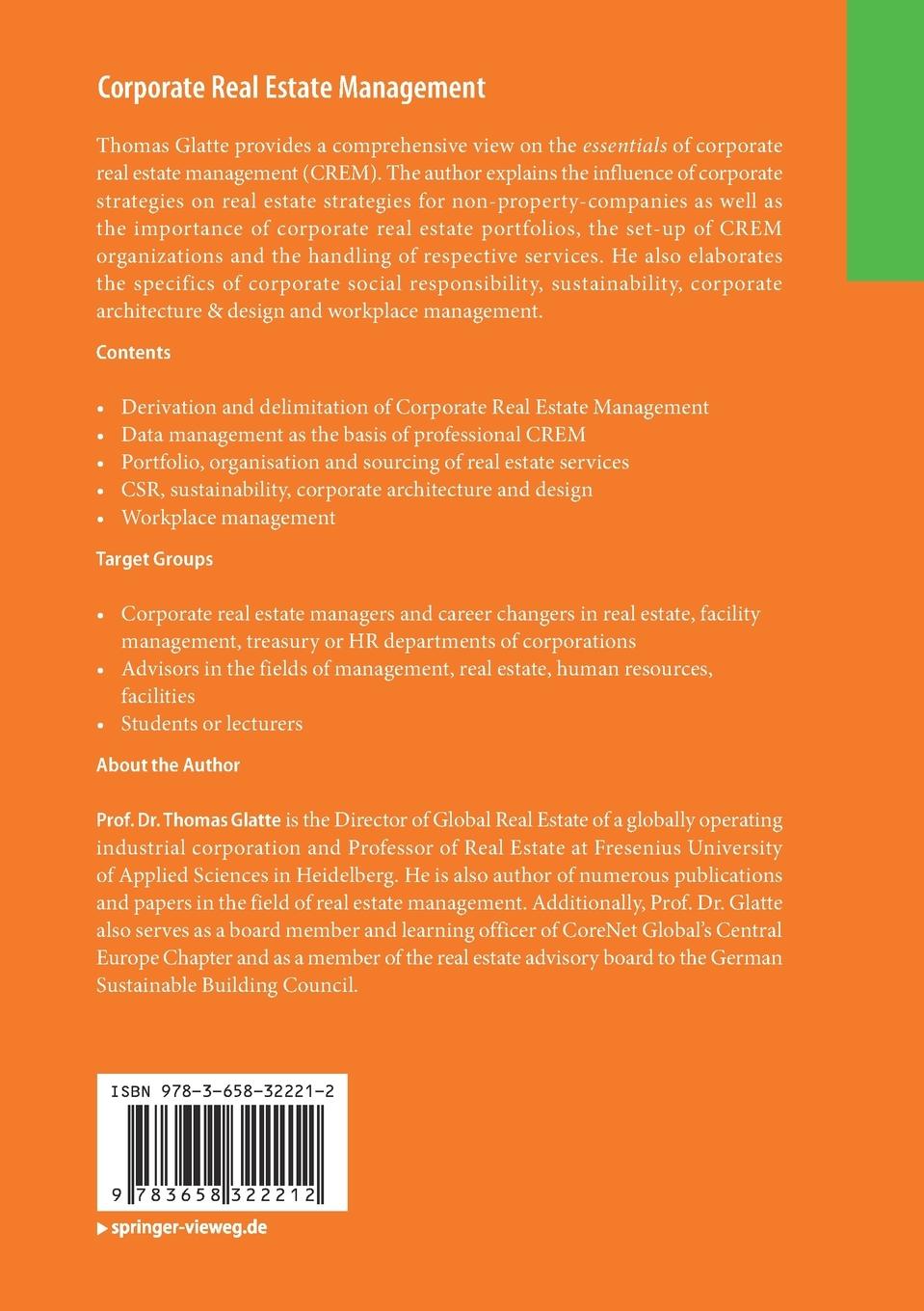 Rückseitencover Corporate Real Estate Management