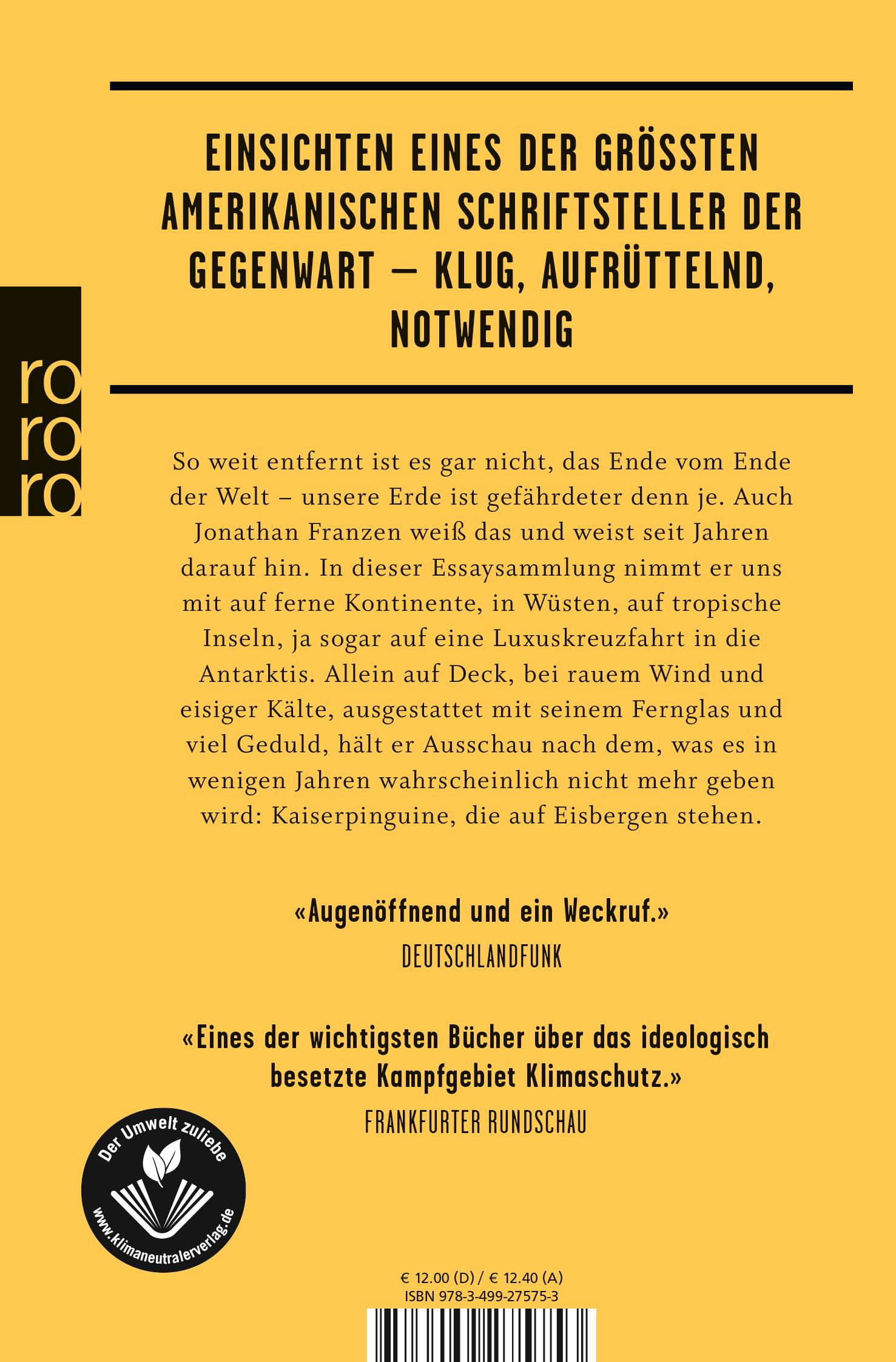 Rückseitencover Das Ende vom Ende der Welt