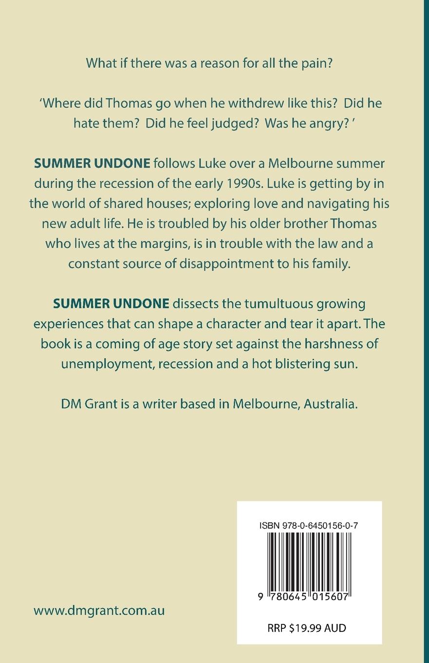 Rückseitencover Summer Undone