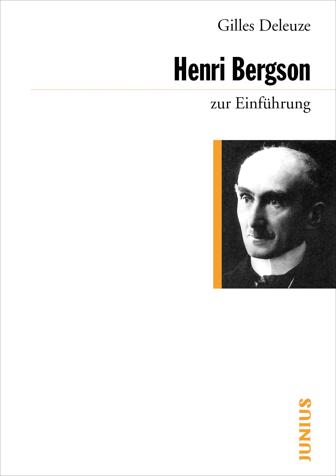 Vorderes Coverbild Henri Bergson zur Einführung