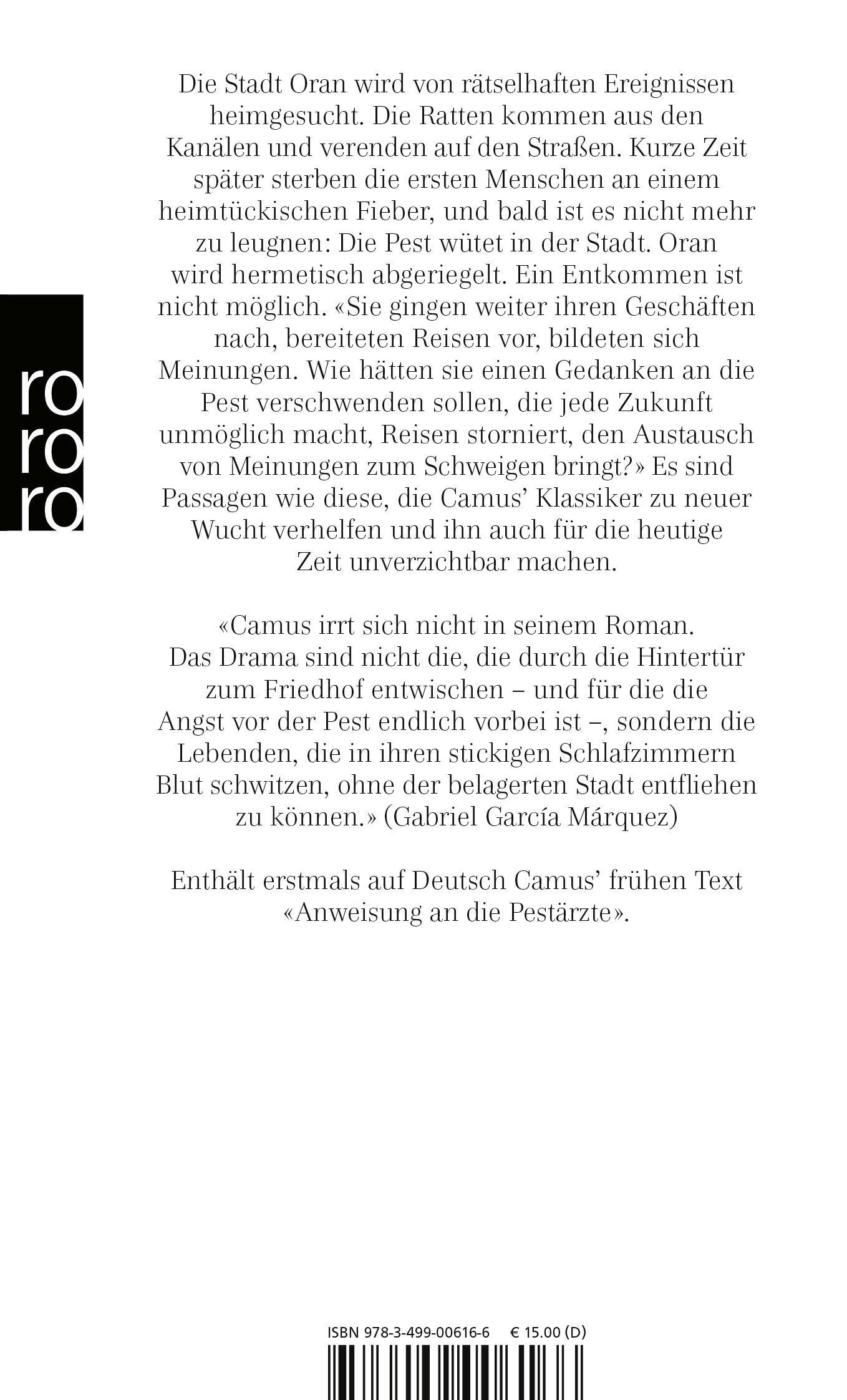 Rückseitencover Die Pest
