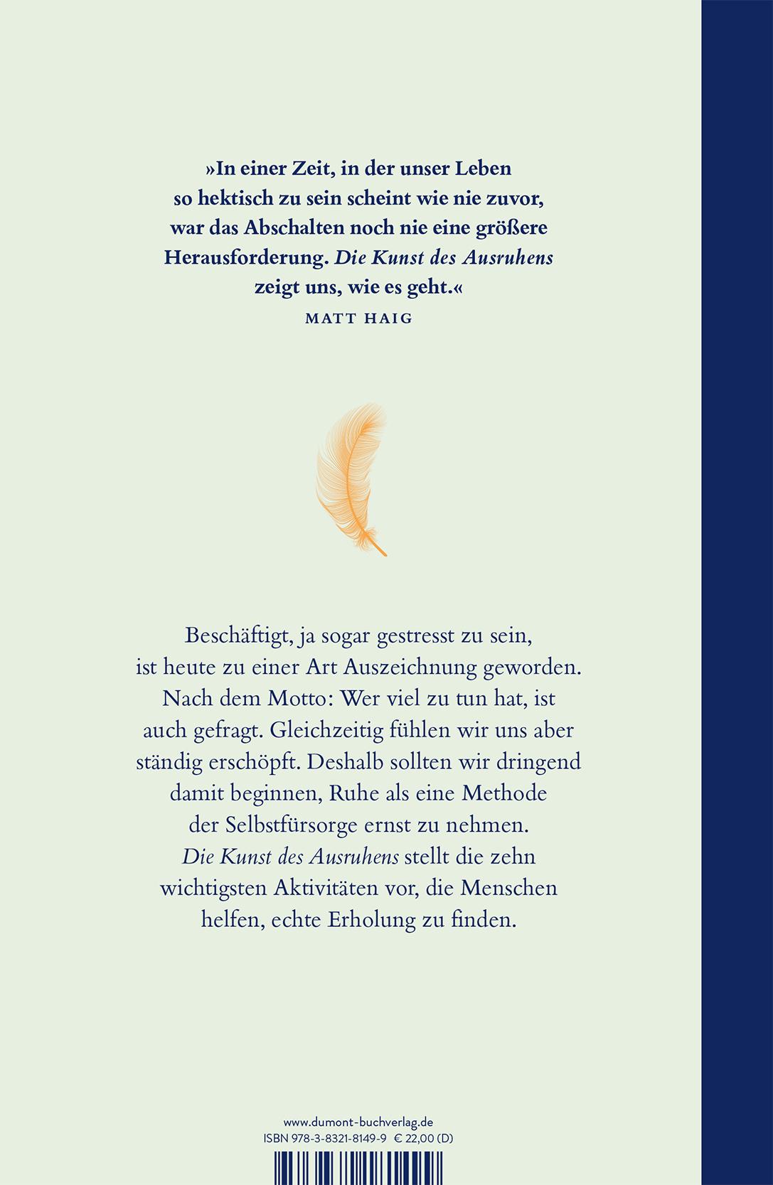 Rückseitencover Die Kunst des Ausruhens