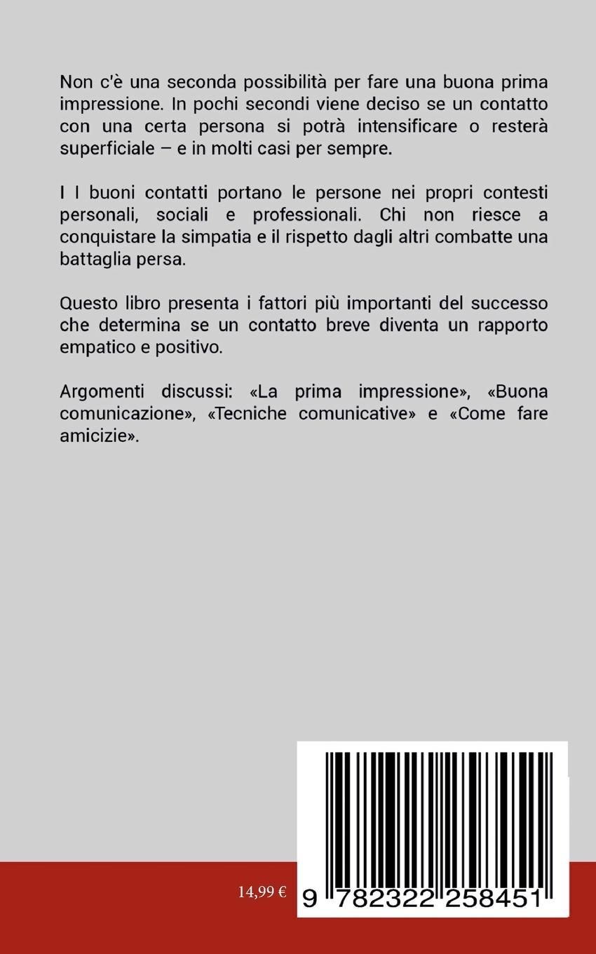 Rückseitencover Conquistare la Simpatia in 60 Secondi