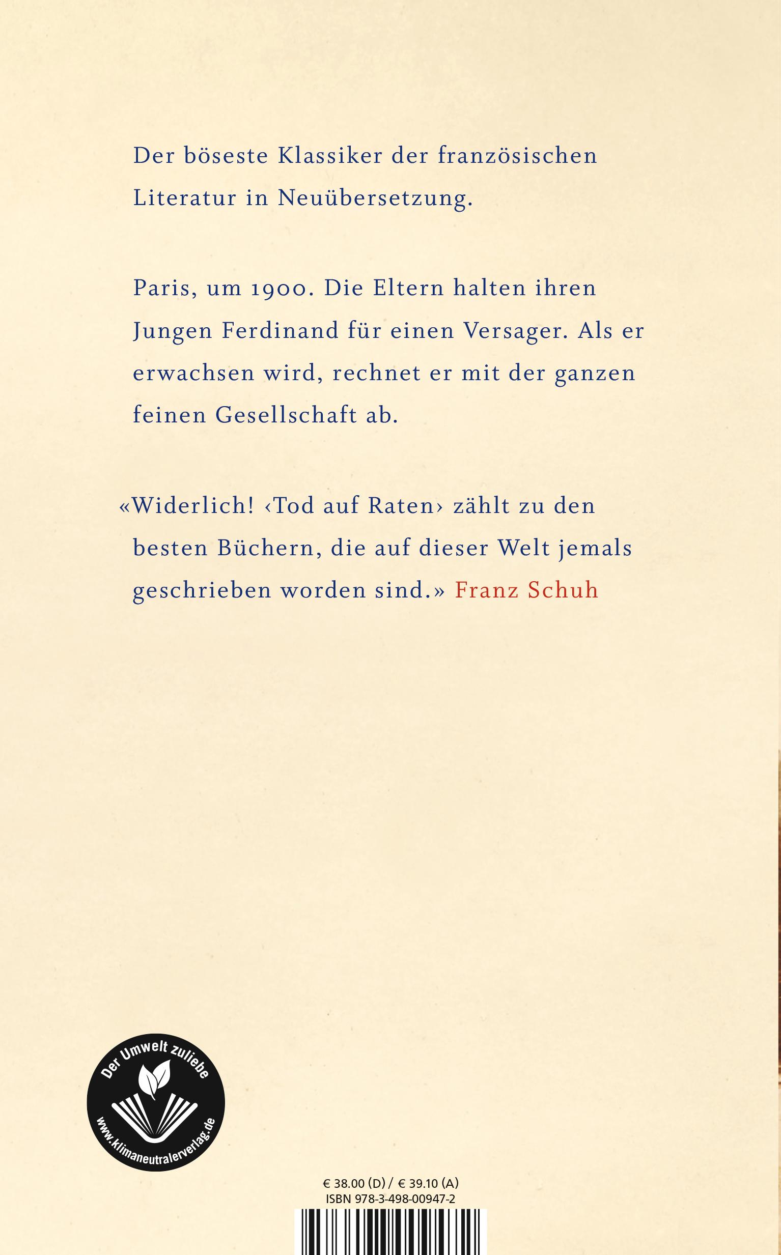 Rückseitencover Tod auf Raten