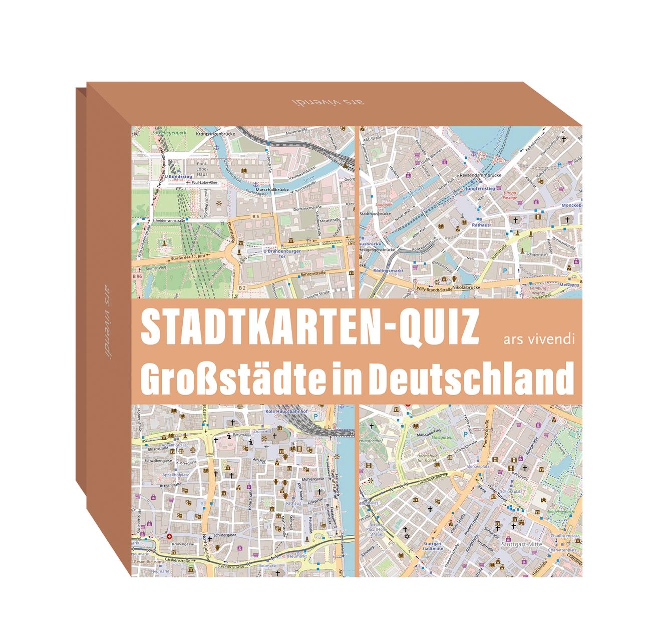Vorderes Coverbild Stadtkarten-Quiz Großstädte in Deutschland
