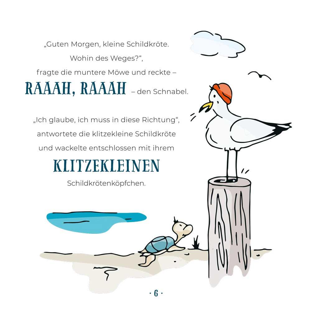 Beispielinhalt (Bild) Wohin des Weges kleine Schildkröte