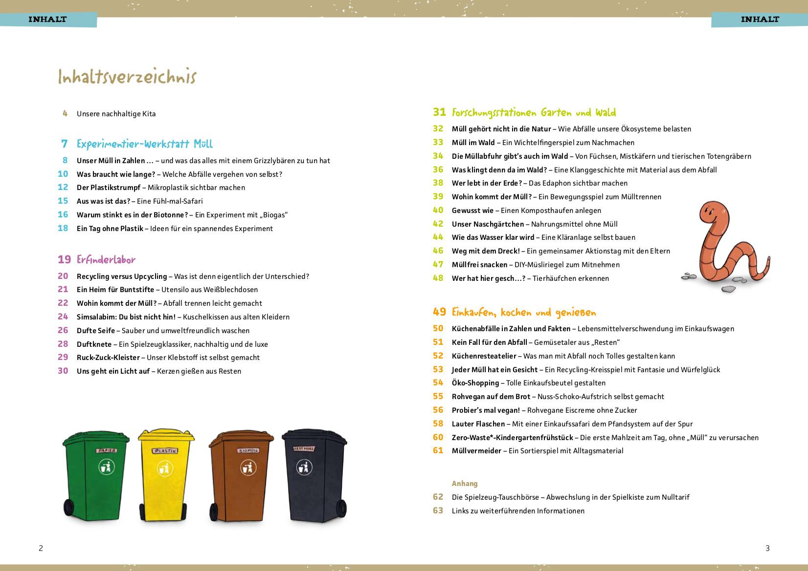 Beispielinhalt (Bild) Müll, Recycling und Upcycling