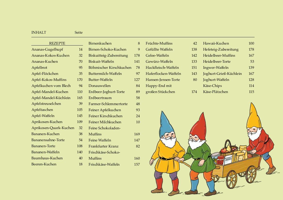 Beispielinhalt (Bild) Zwergenstübchen - Das große Backbuch