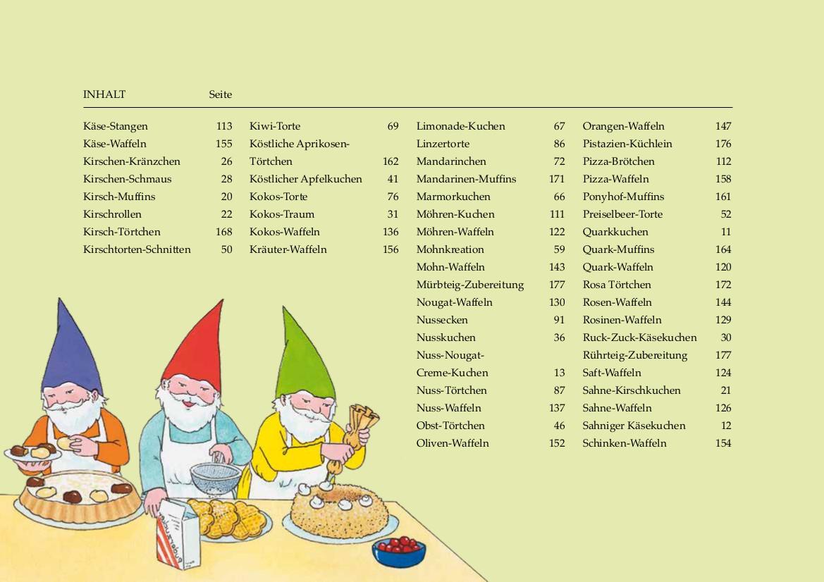 Beispielinhalt (Bild) Zwergenstübchen - Das große Backbuch