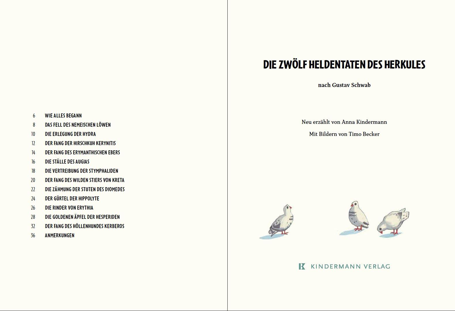 Beispielinhalt (Bild) Die zwölf Heldentaten des Herkules