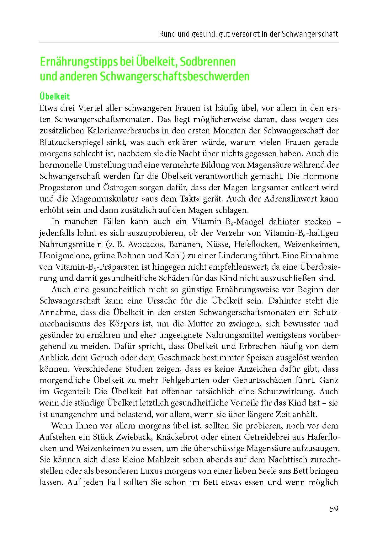 Beispielinhalt (Bild) Auf Veggiekurs durch die Schwangerschaft