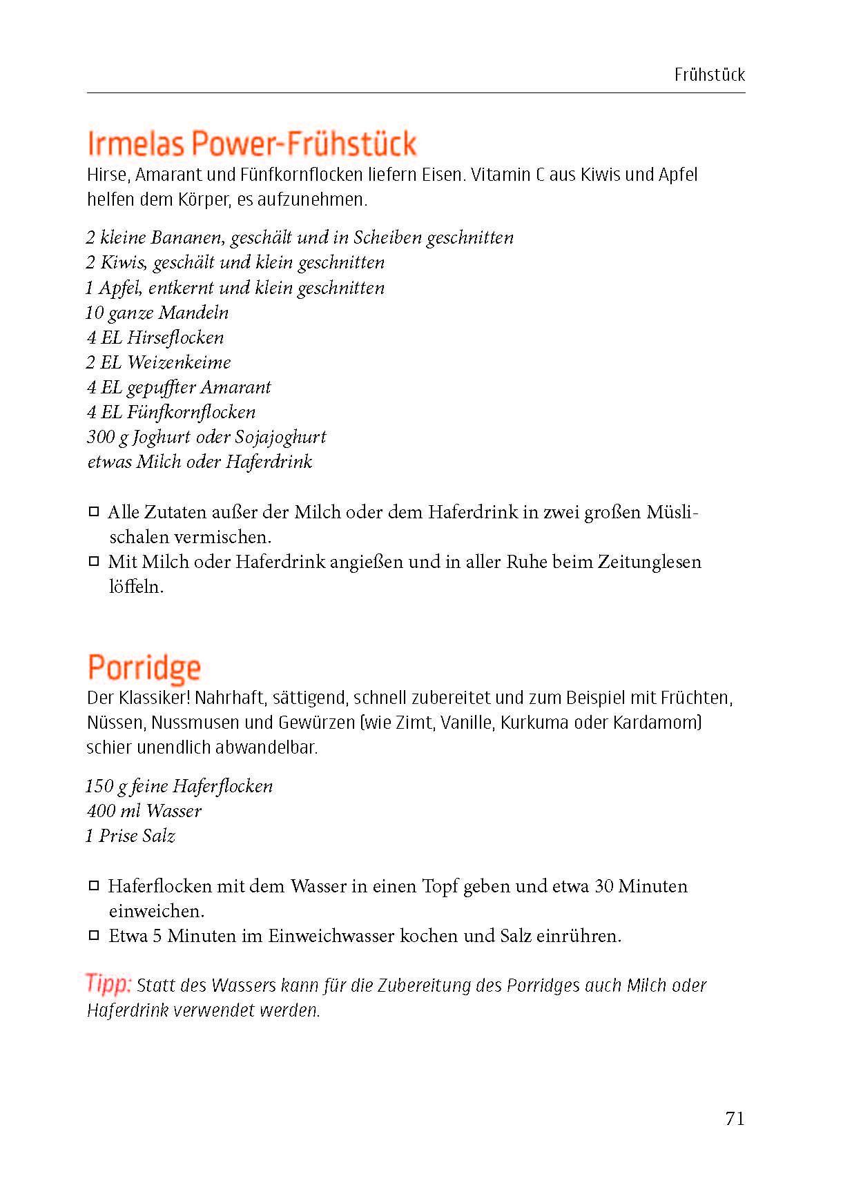 Beispielinhalt (Bild) Auf Veggiekurs durch die Schwangerschaft