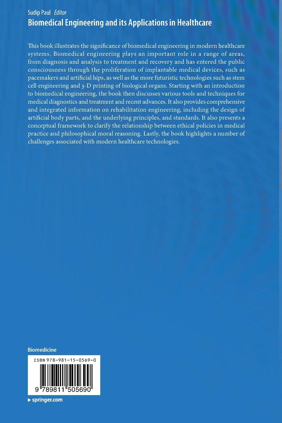 Rückseitencover Biomedical Engineering and its Applications in Healthcare