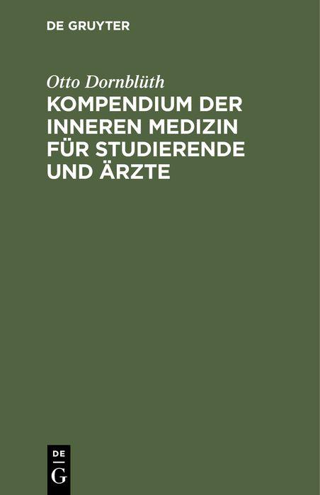 Vorderes Coverbild Kompendium der inneren Medizin für Studierende und Ärzte