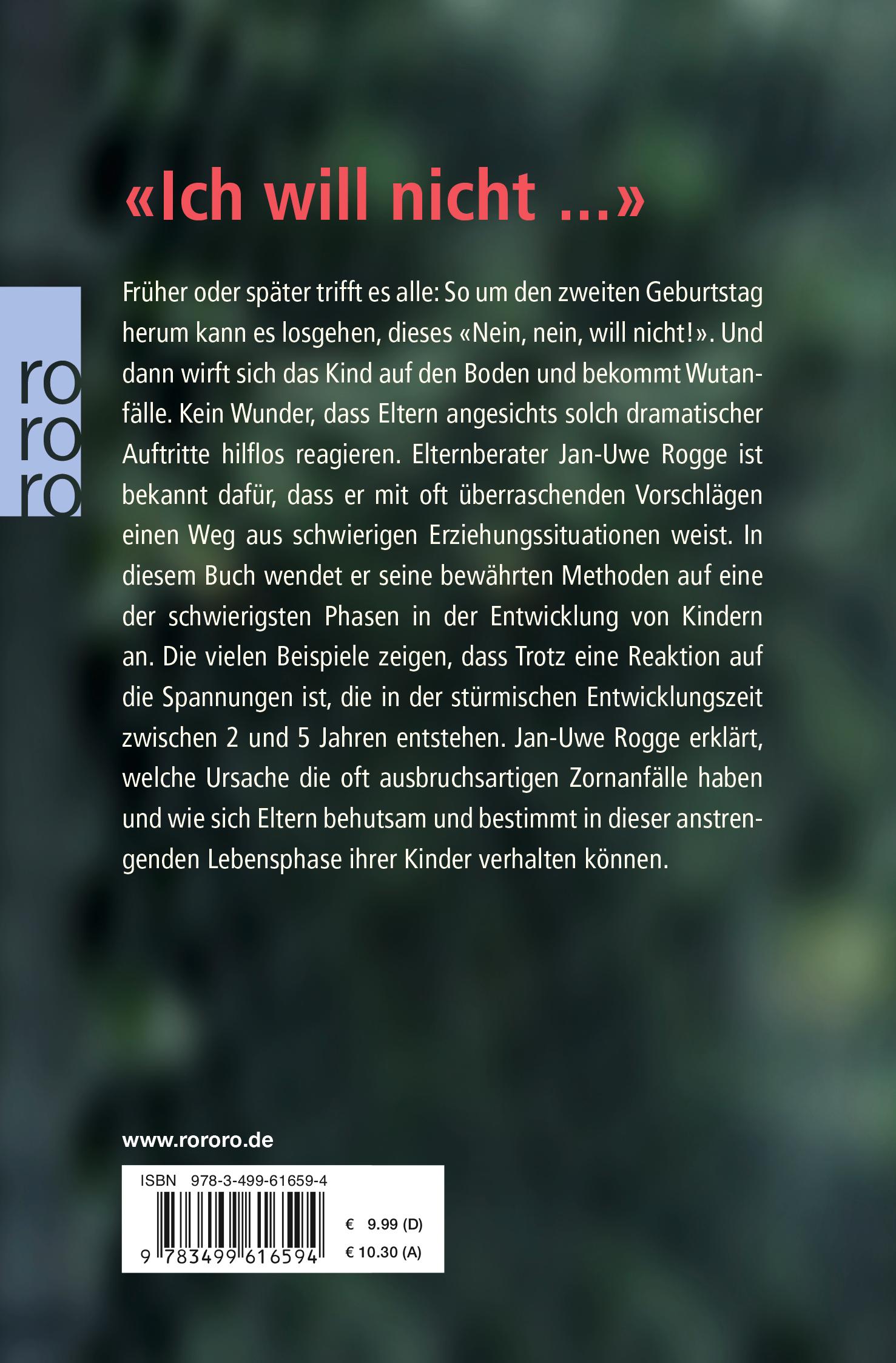 Rückseitencover Wenn Kinder trotzen