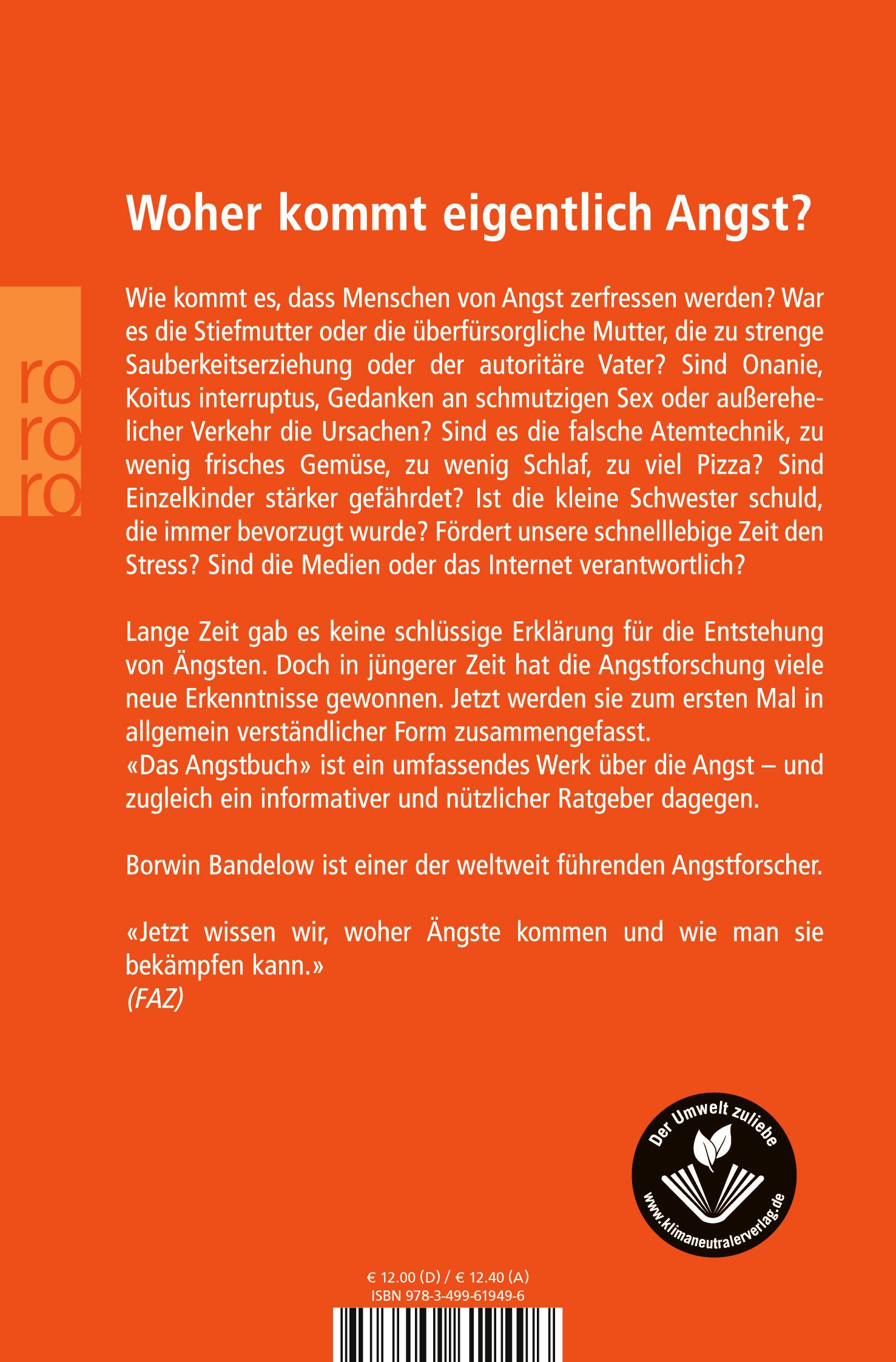 Rückseitencover Das Angstbuch