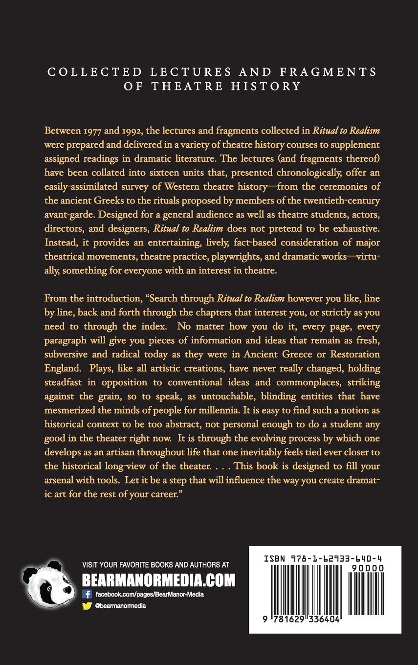 Rückseitencover Ritual to Realism (hardback)