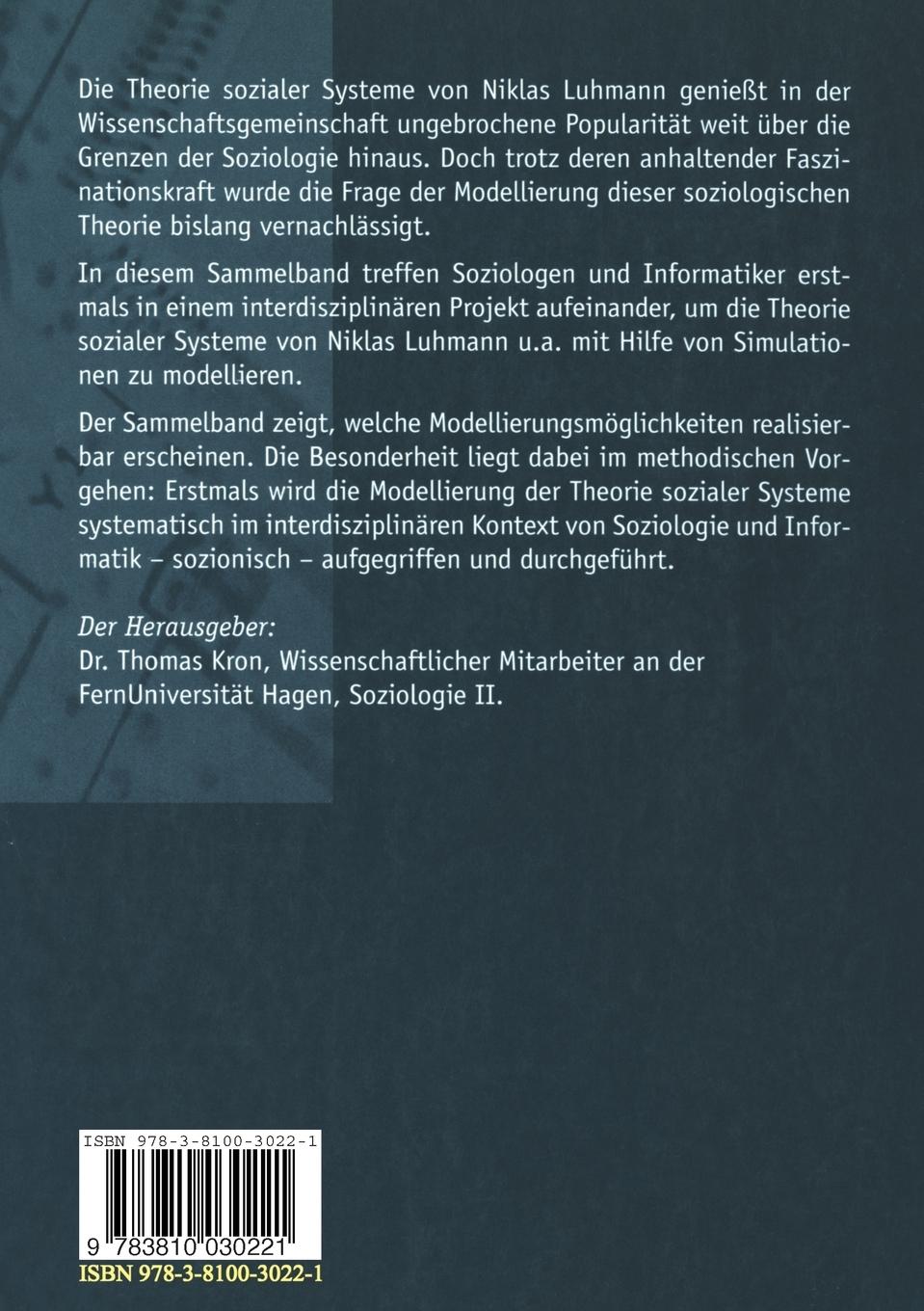 Rückseitencover Luhmann modelliert