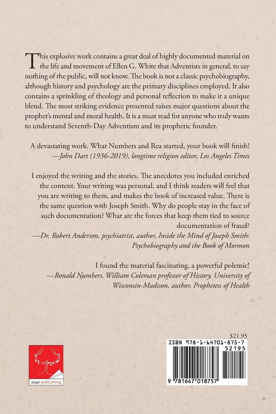 Rückseitencover Ellen G. White A Psychobiography