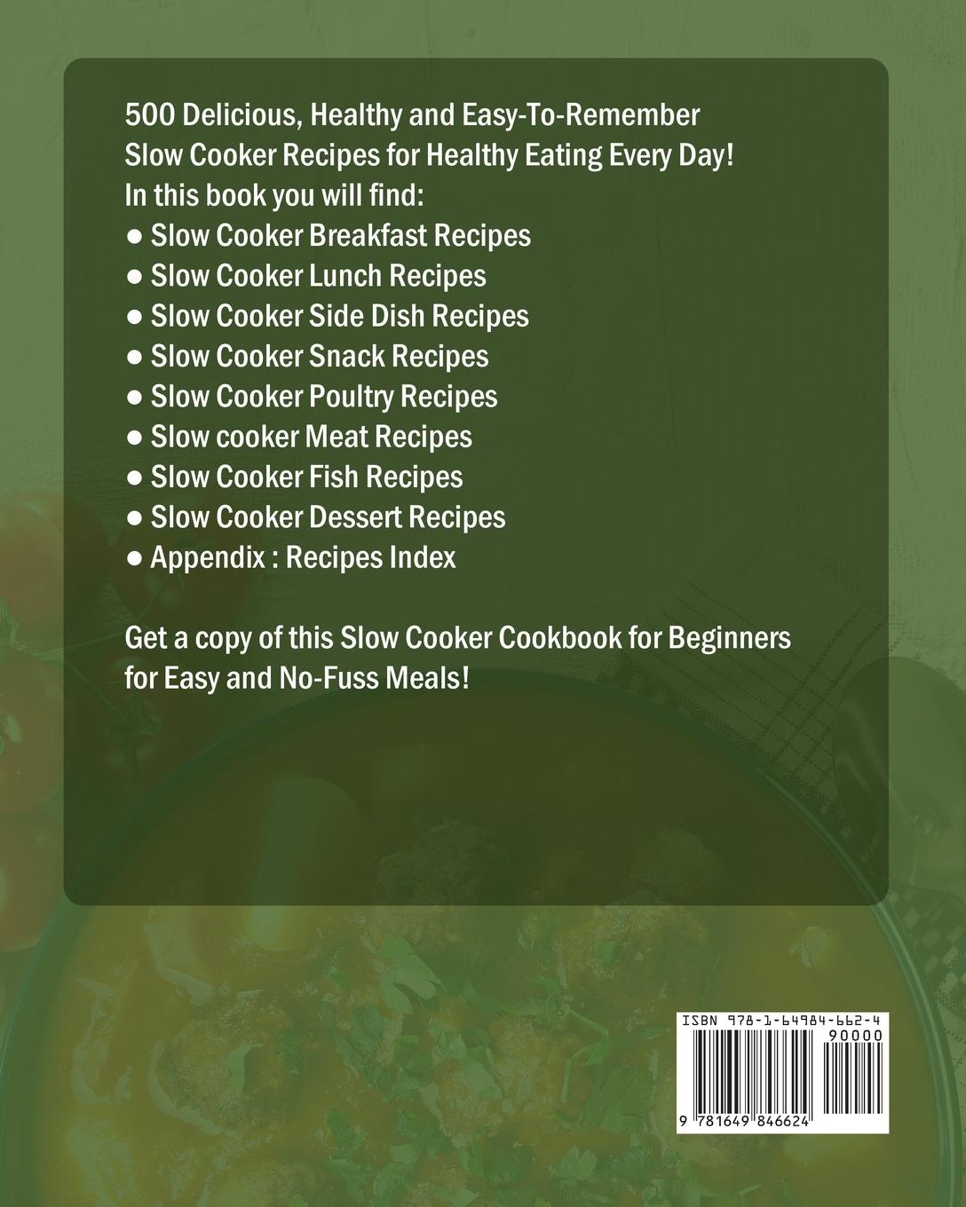 Rückseitencover Slow Cooker Cookbook for Beginners