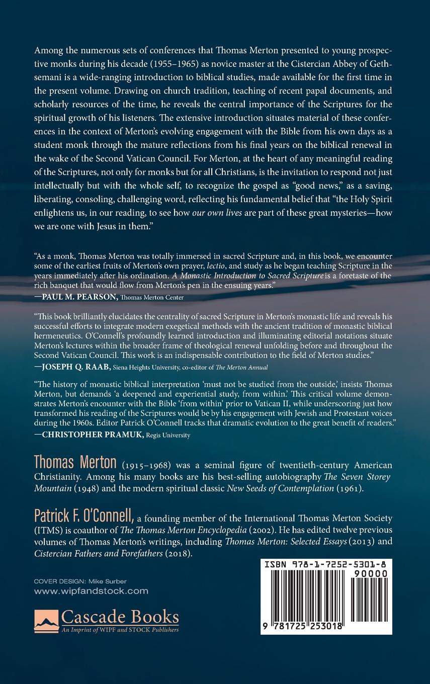 Rückseitencover A Monastic Introduction to Sacred Scripture