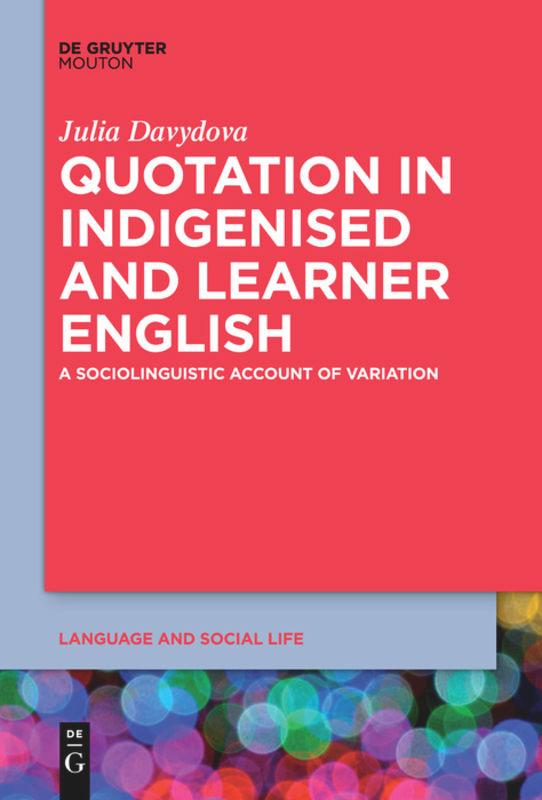 Vorderes Coverbild Quotation in Indigenised and Learner English