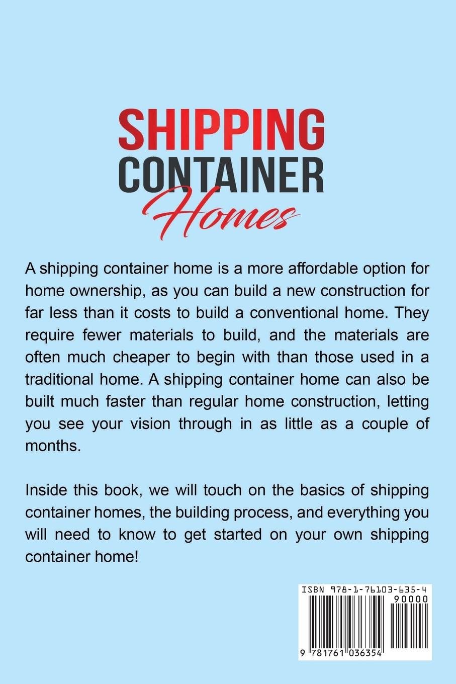 Rückseitencover Shipping Container Homes