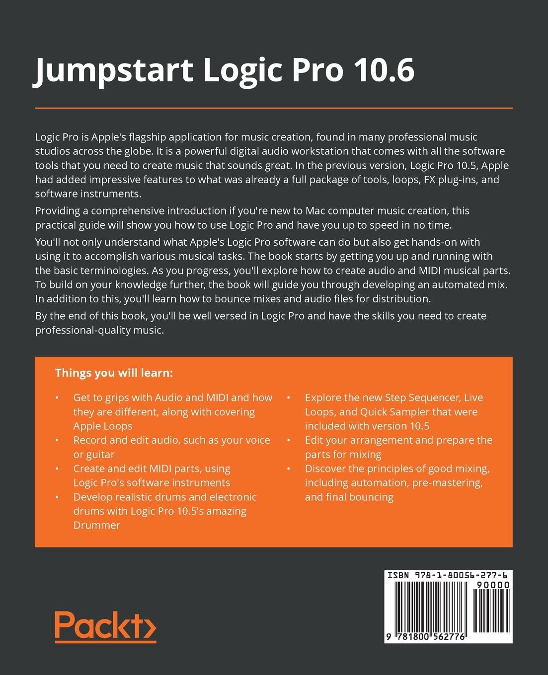 Rückseitencover Jumpstart Logic Pro 10.6