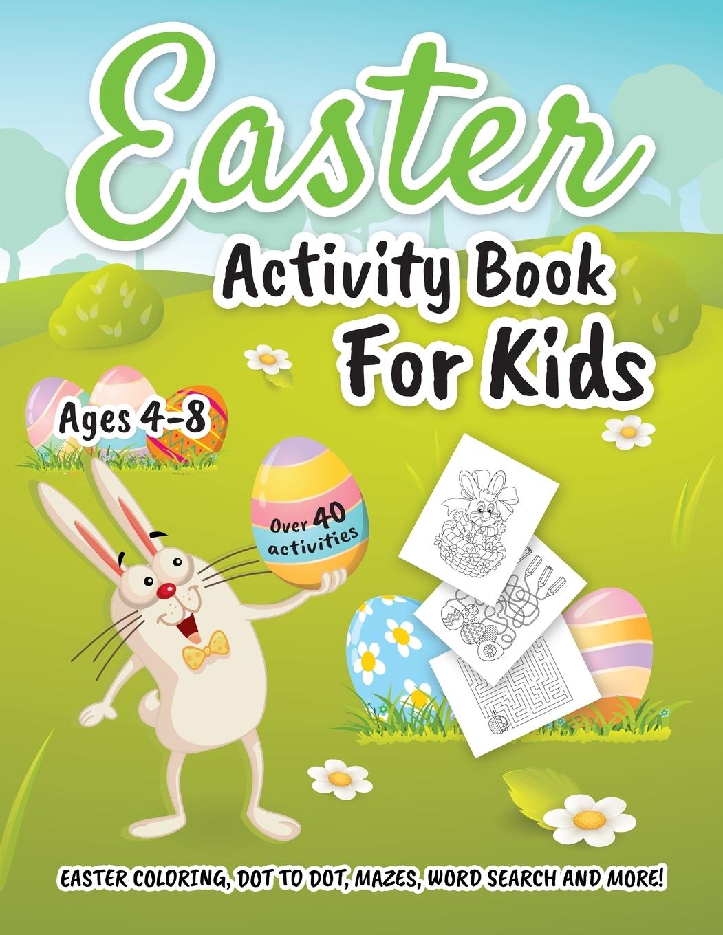 Vorderes Coverbild Easter Activity Book for Kids ages 4-8
